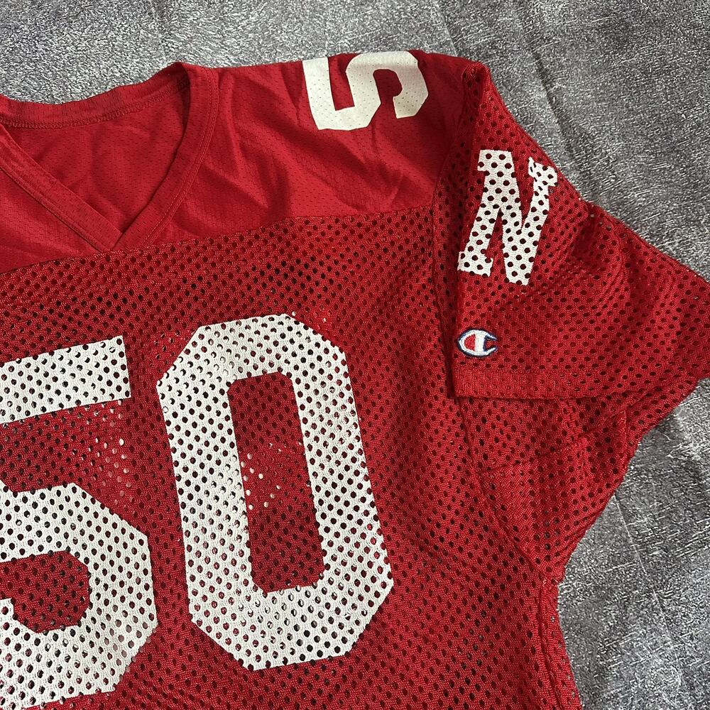 Men's Vintage 90's Champion Nebraska Cornhuskers Practice Game Worn Jersey Sz L